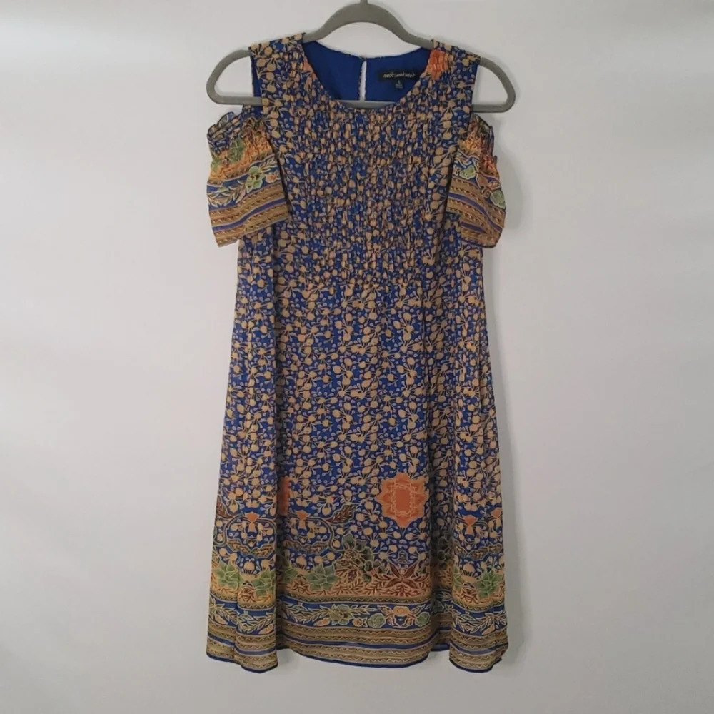 Rabbit Rabbit Rabbit Floral Multicolor Smocked Lined Size 6 Dress